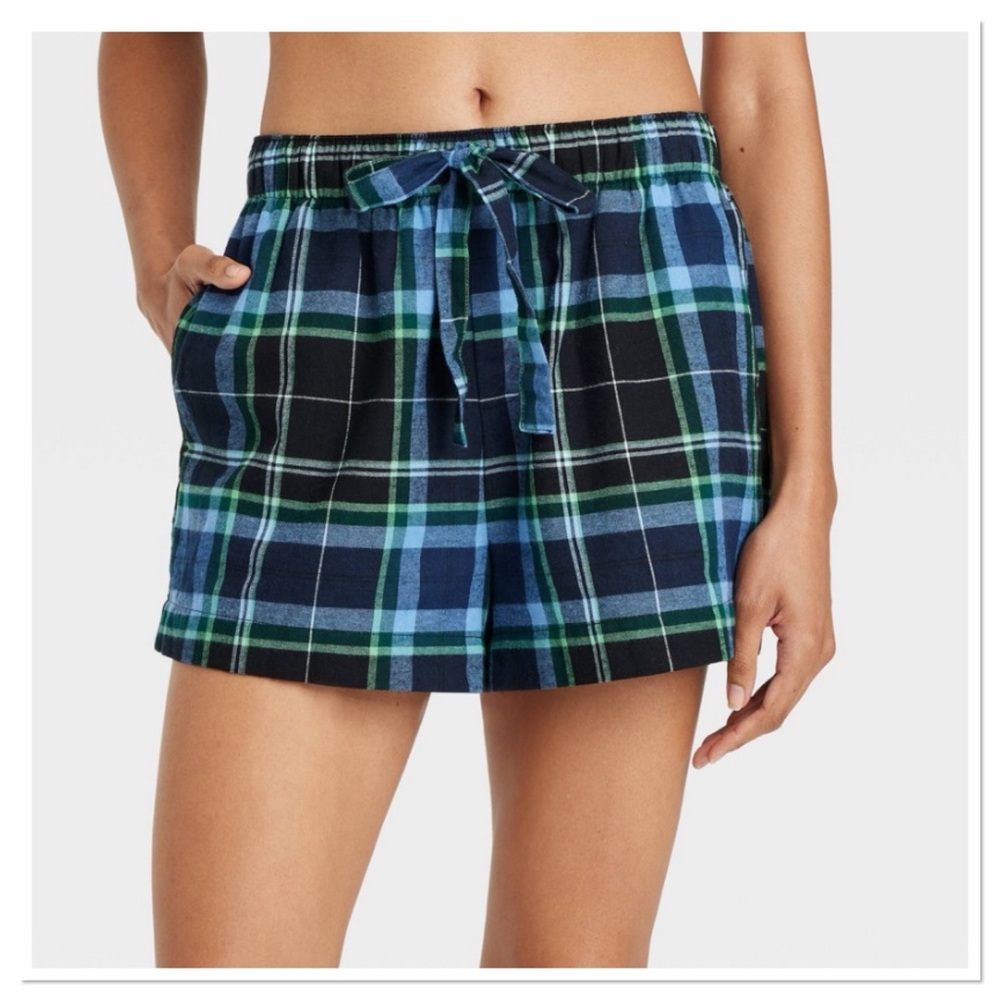 Women’s Flannel Plaid Pajama Shorts Auden
